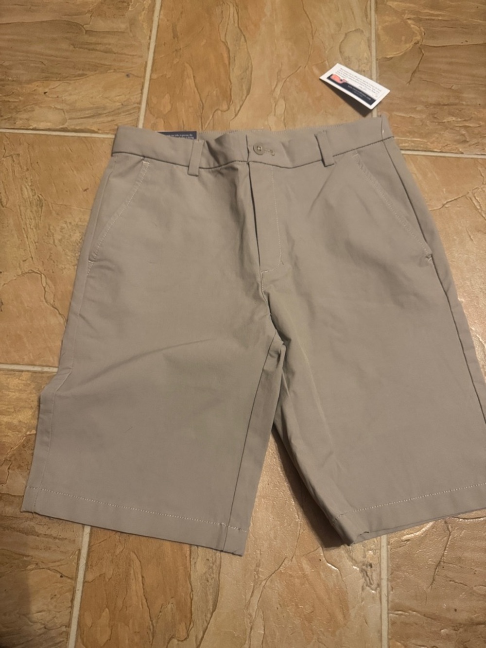 Vineyard Vines Boys Light Gray Chino Shorts